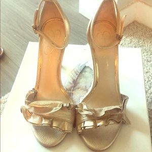 Jessica Simpson Gold Silea Heels